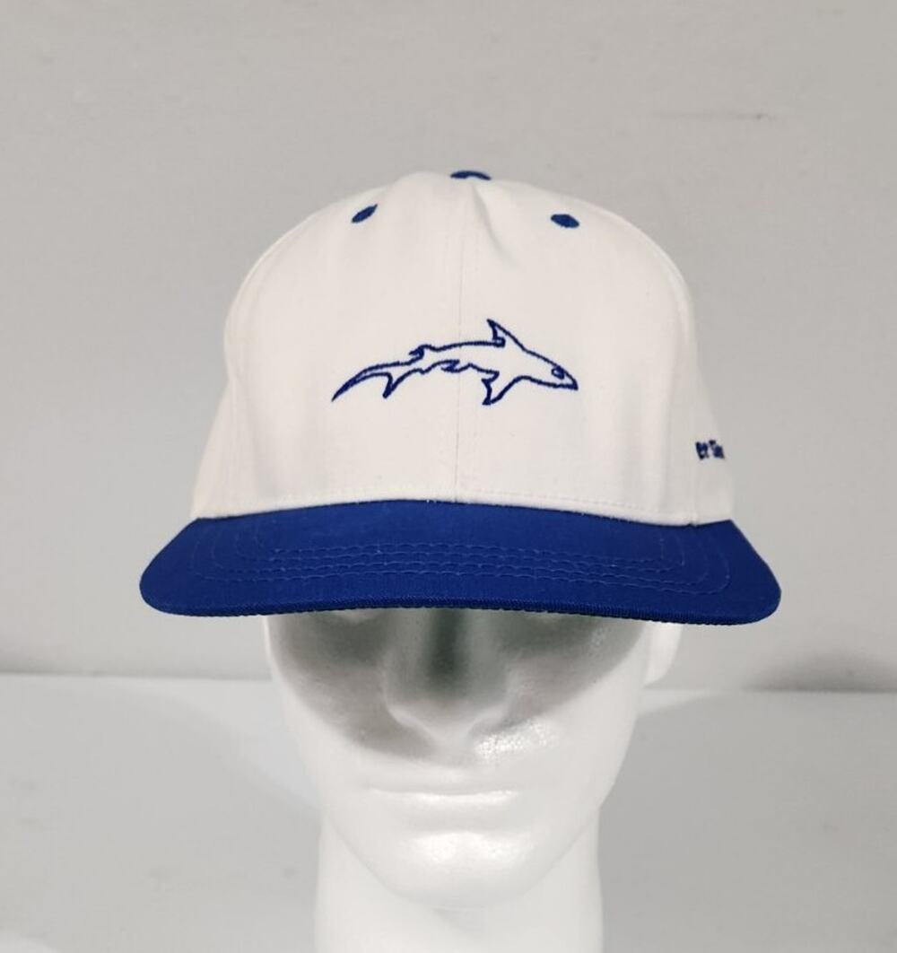 Vtg Tiger shark Hat Fishing Cap Cali Fame Made In Usa Snapback